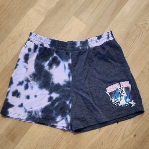 Men's Jurassic Park Shorts in Purple and Gray Tie-Dye by Universal Studios